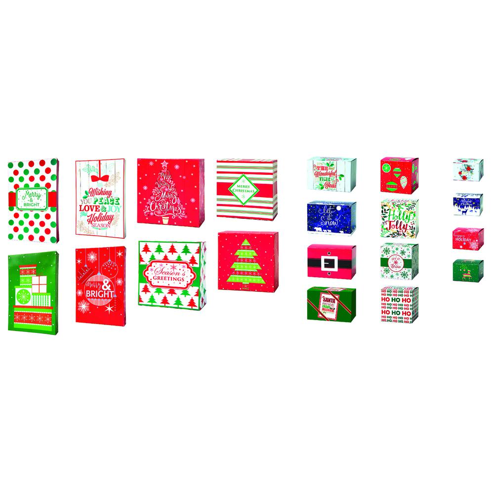 Pack of 20 Assorted Christmas Holiday Gift Boxes. Picture 1