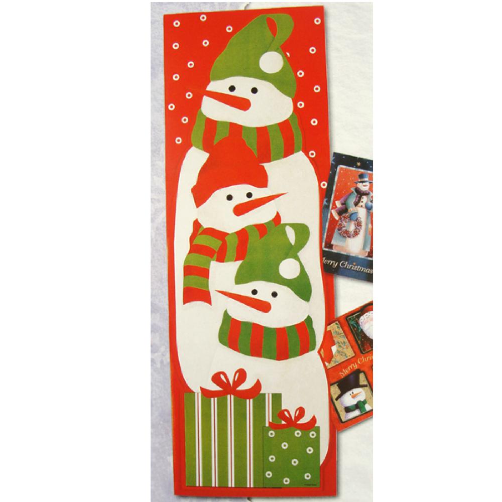 Club Pack of 108 Red and White Snowmen Christmas Wall Cardholders 36". Picture 1