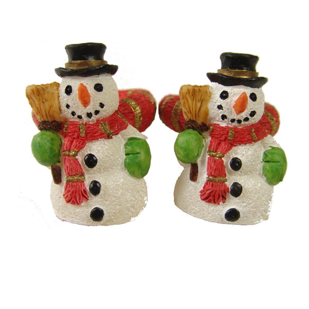 Club Pack of 288 White and Orange Friendly Snowman Christmas Taper Candle Rings 1.25". Picture 2