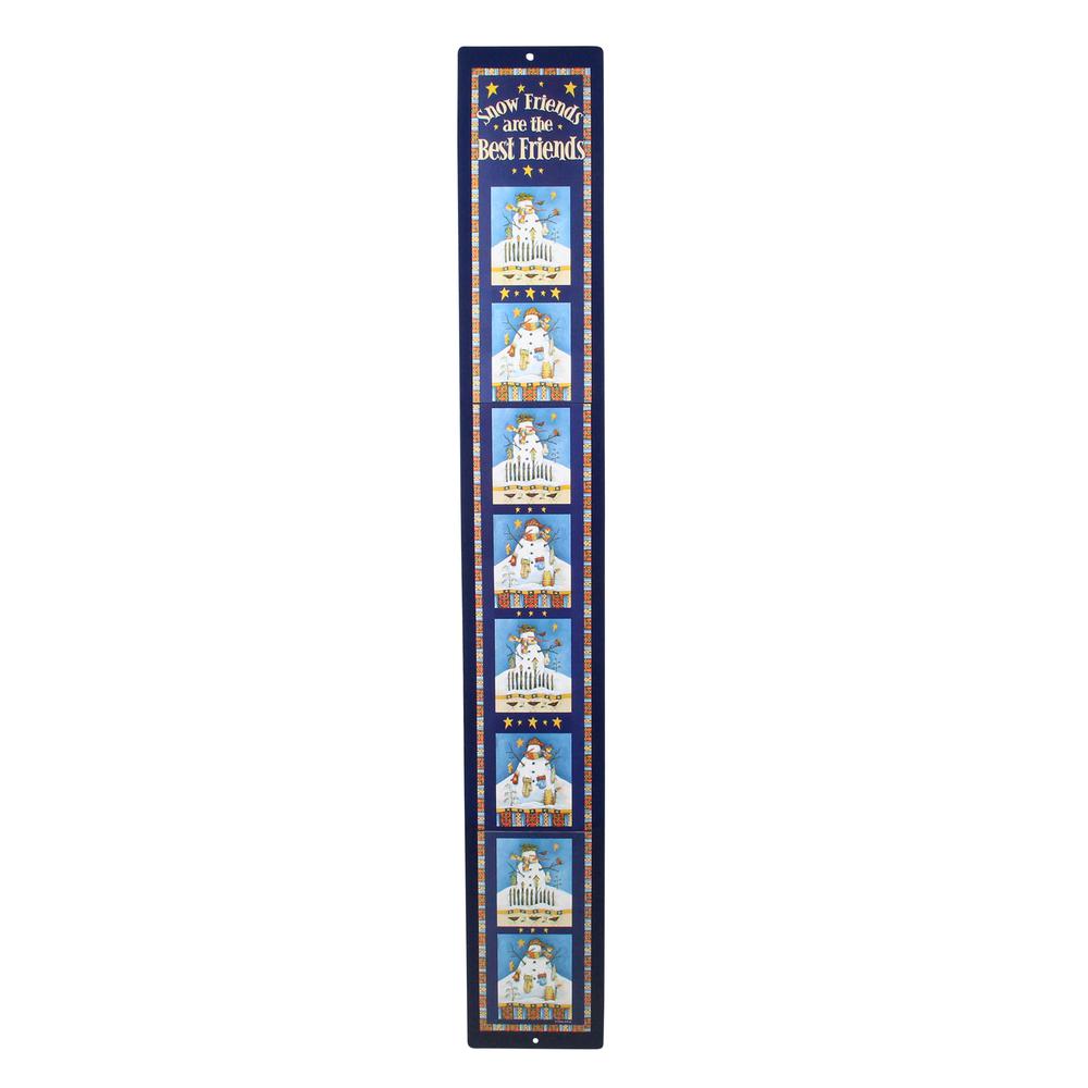 Club Pack of 120 Blue and White Snow Friends Wall Hanging Christmas Card Holders 42". Picture 1