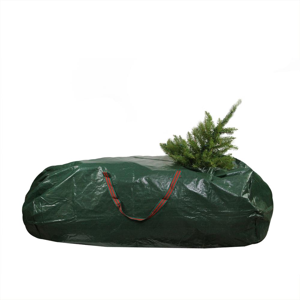 56" Green and Red Artificial Christmas Tree Storage Bag. Picture 1