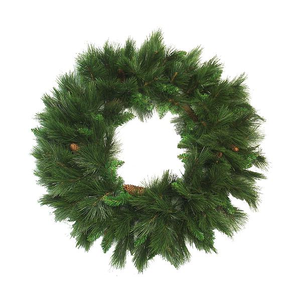 White Valley Mixed Pine Artificial Christmas Wreath  48-Inch  Unlit. Picture 1
