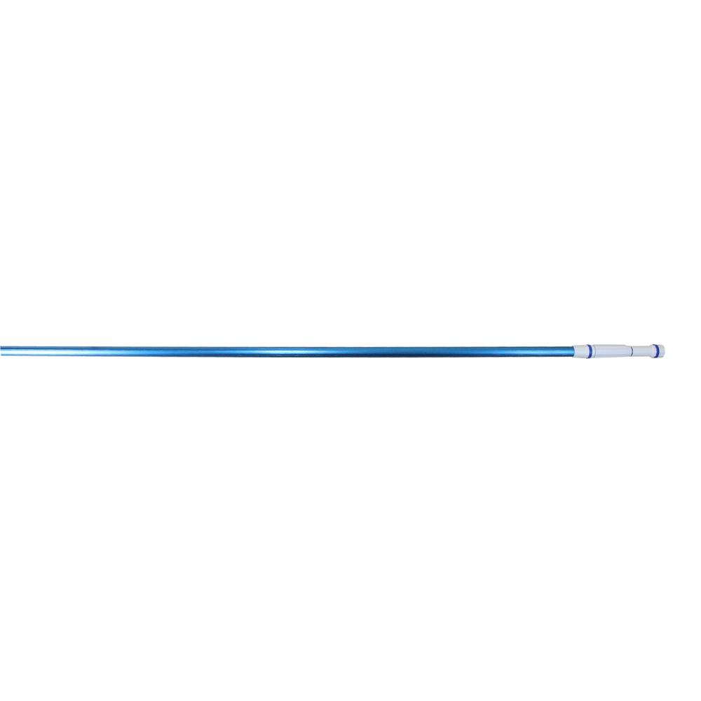 15.25' Blue Corrugated Adjustable Telescopic Pole for Vacuum Heads and Skimmers. Picture 1