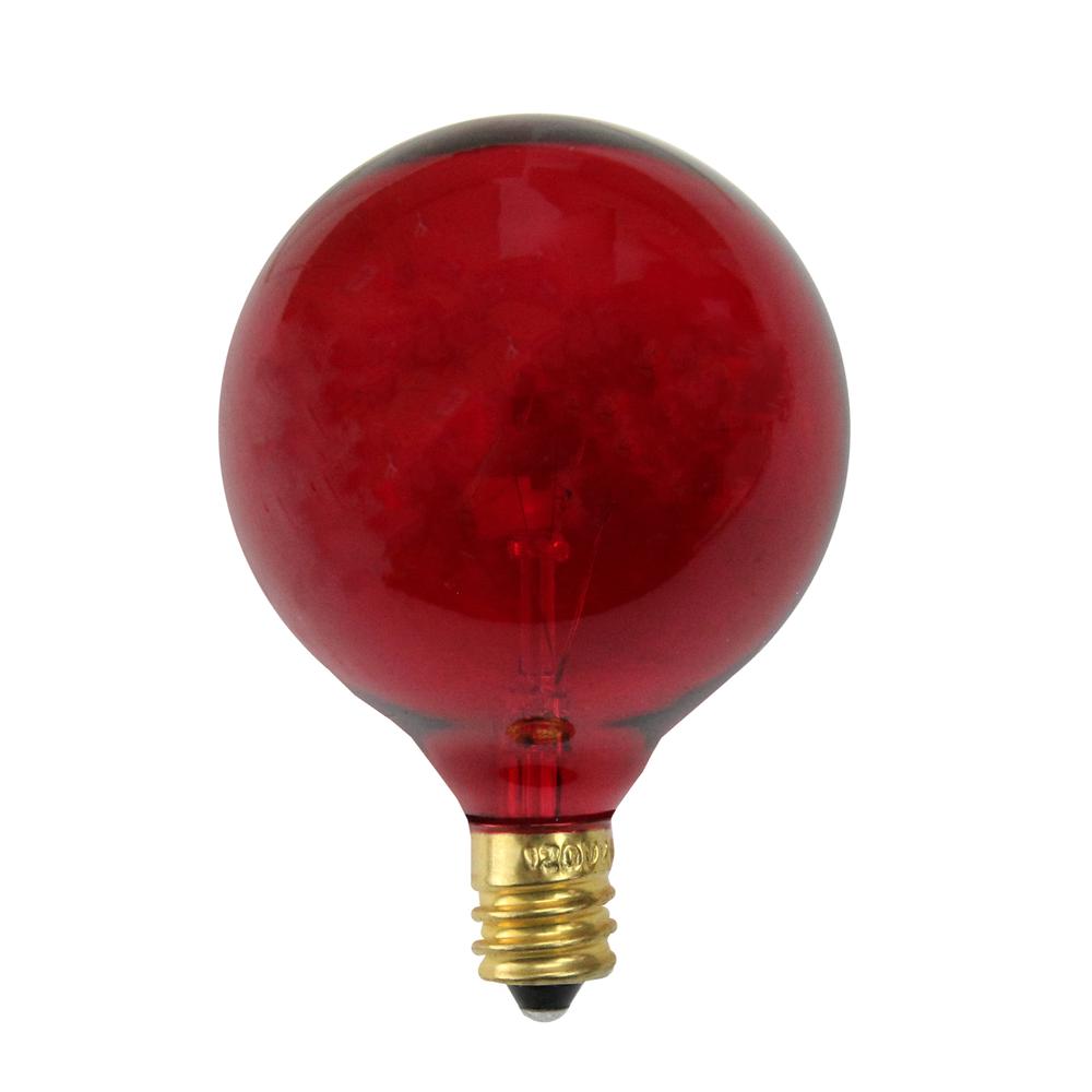 Pack of 25 Incandescent G50 Red Christmas Replacement Bulbs. Picture 1