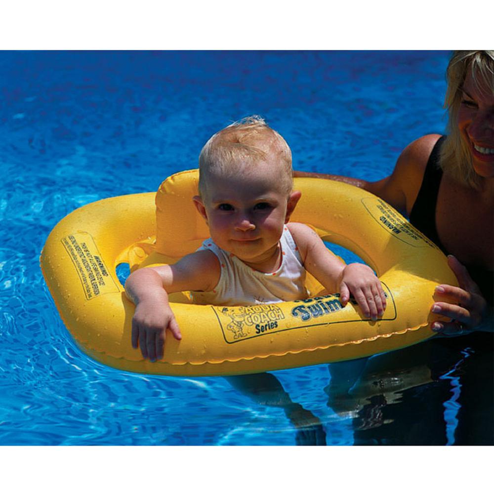 22" Inflatable Yellow Buoy Baby Swimming Pool Float. Picture 4