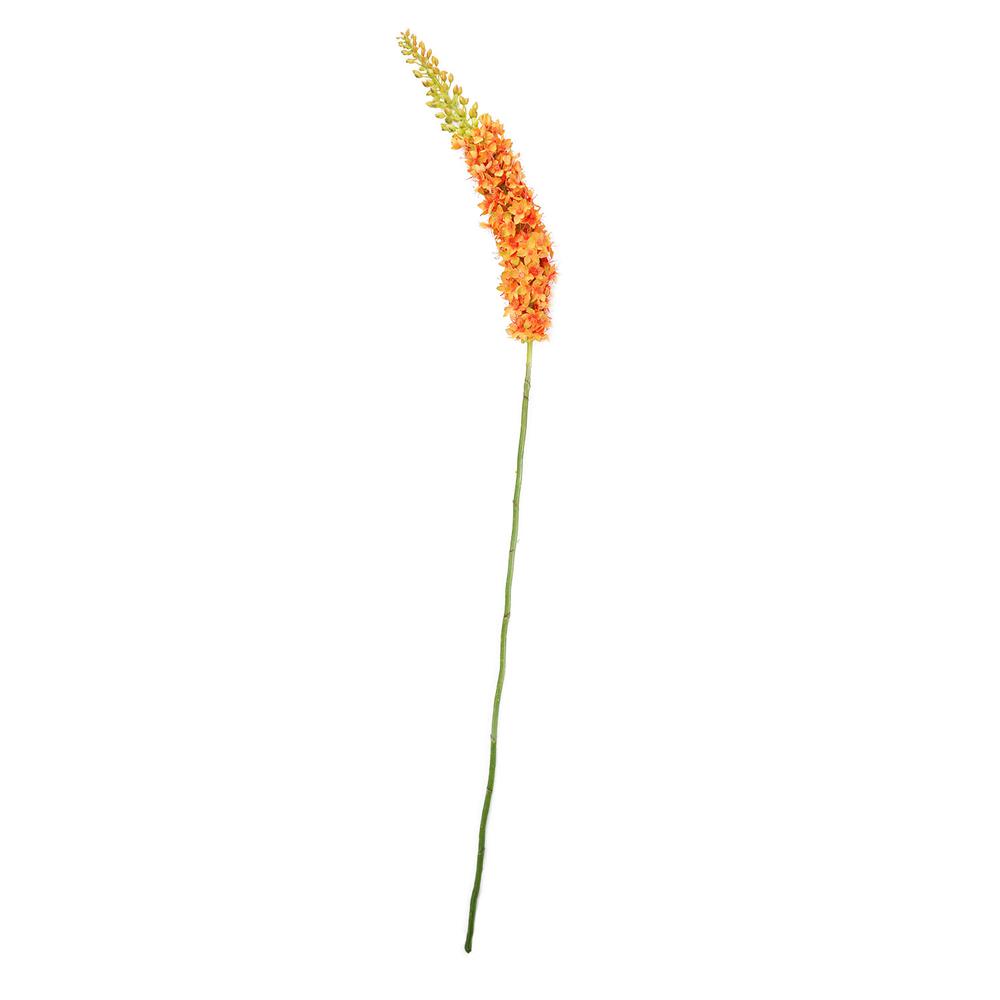 44" Orange and Green Artificial Foxtail Floral Crafting Stem. Picture 1