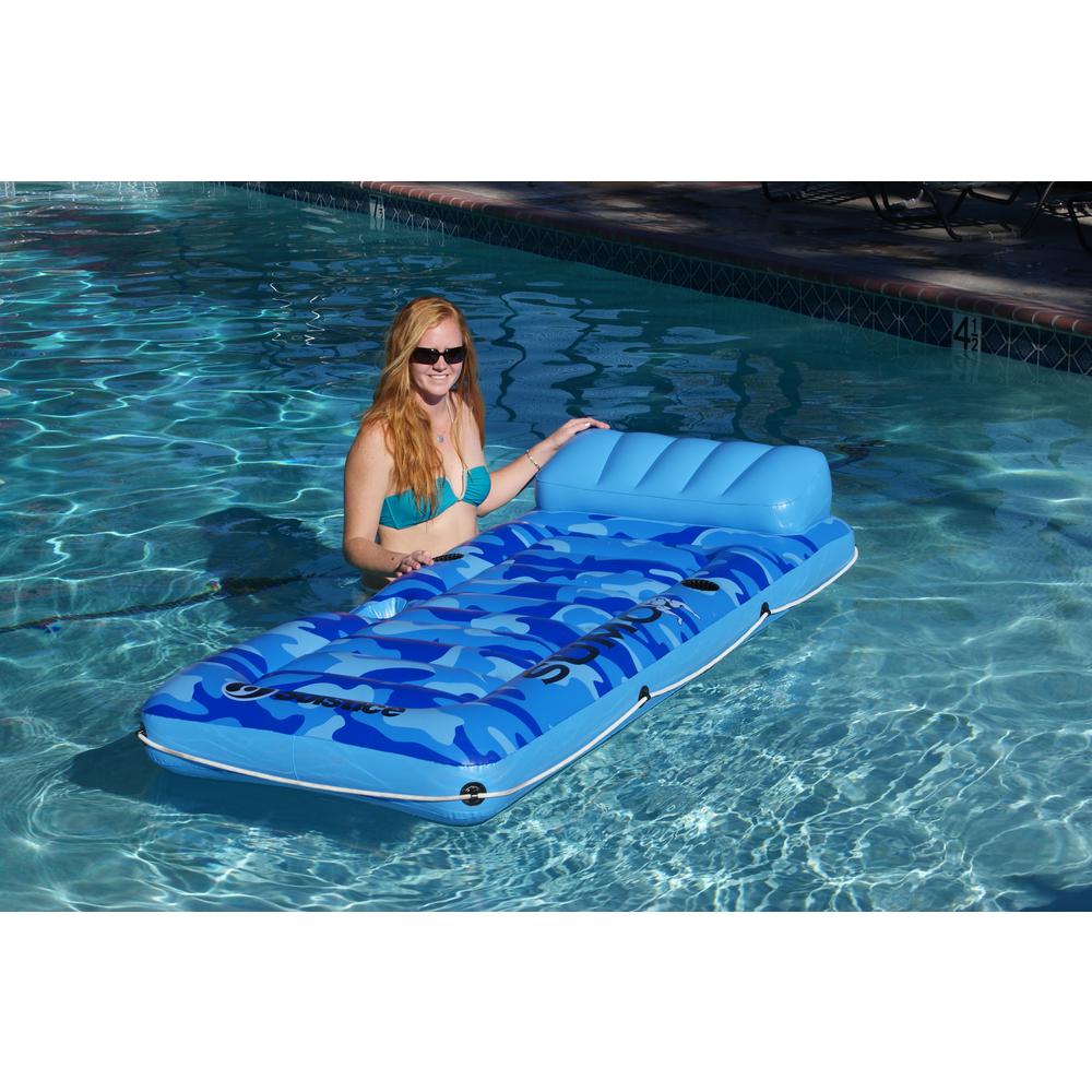 81-Inch Inflatable Blue Camouflage Sumo Sized Swimming Pool Raft. Picture 2