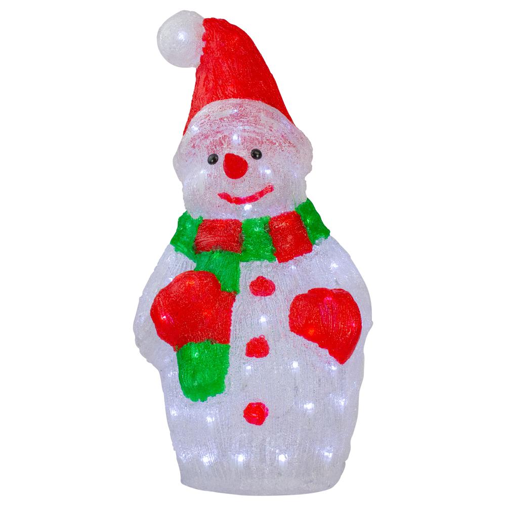 25" Lighted Commercial Grade Acrylic Christmas Snowman Display Decoration. Picture 1