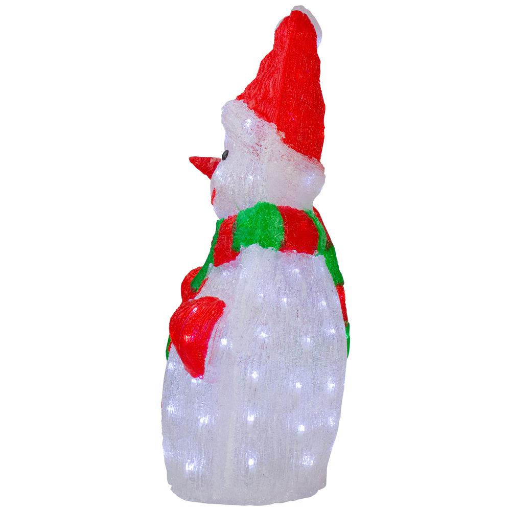 25" Lighted Commercial Grade Acrylic Christmas Snowman Display Decoration. Picture 3
