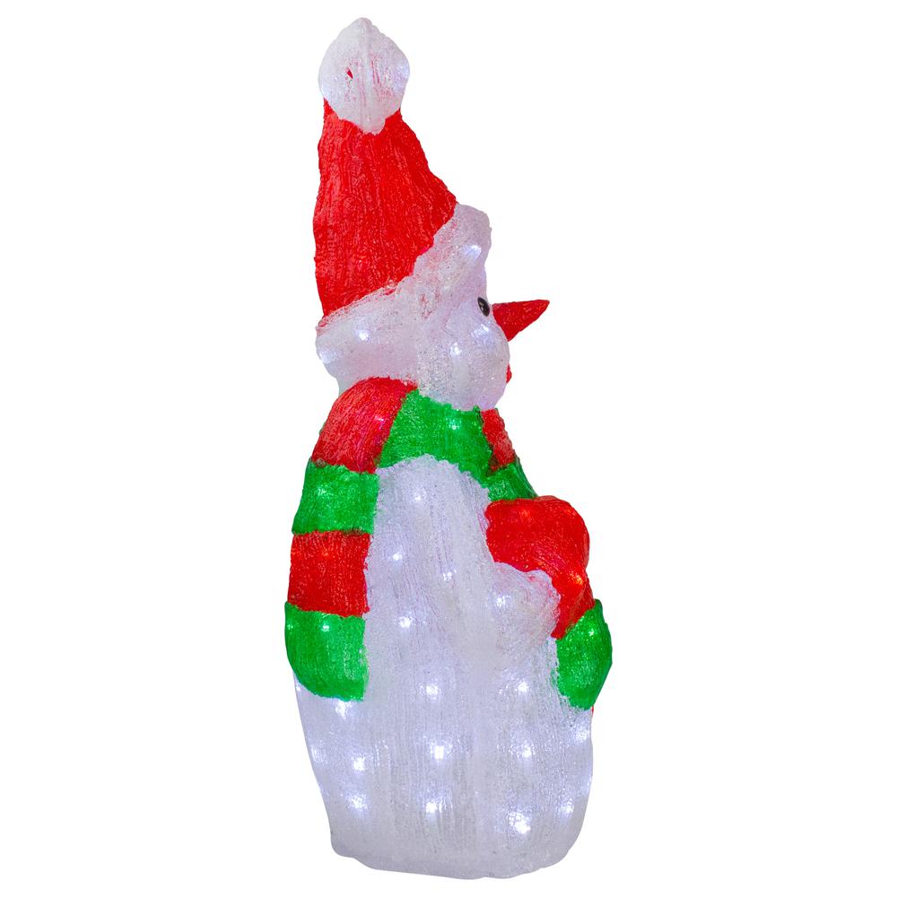 25" Lighted Commercial Grade Acrylic Christmas Snowman Display Decoration. Picture 4