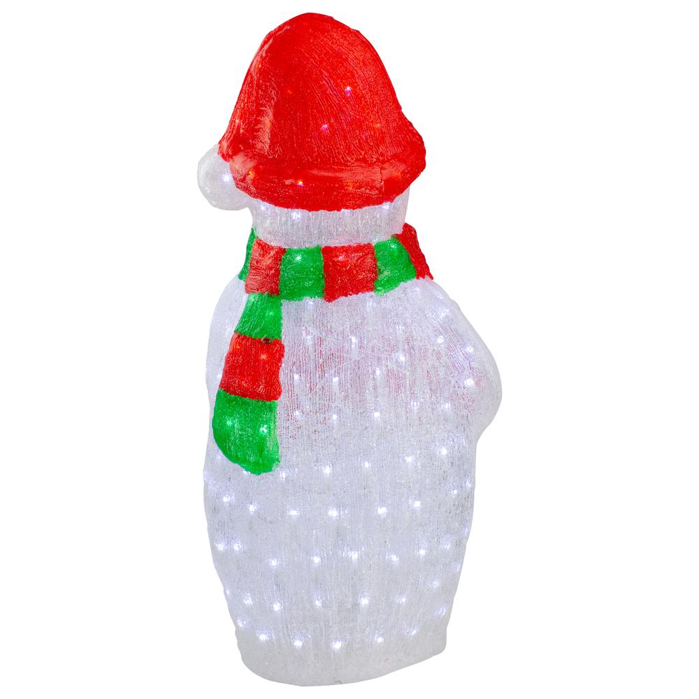 34" Lighted Commercial Grade Acrylic Snowman Christmas Display Decoration. Picture 5