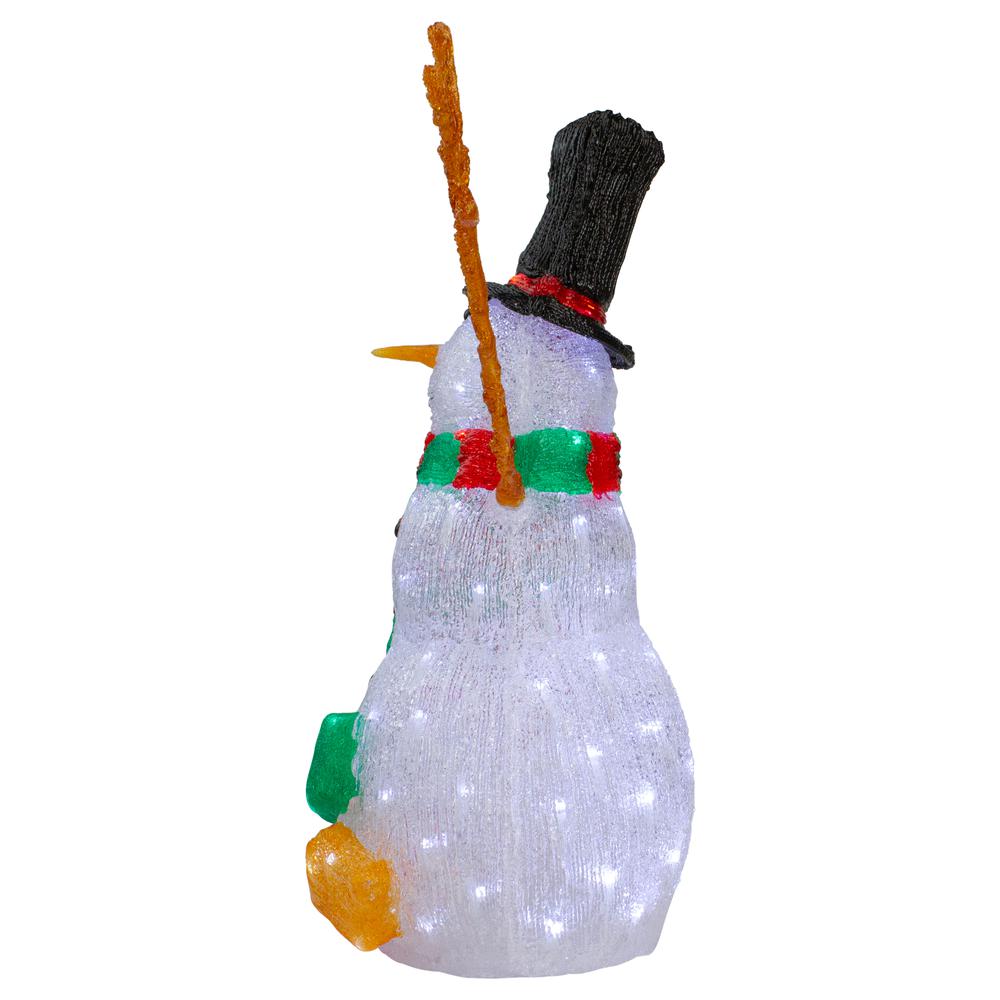 23" Lighted Commercial Grade Acrylic Snowman Christmas Display Decoration. Picture 4