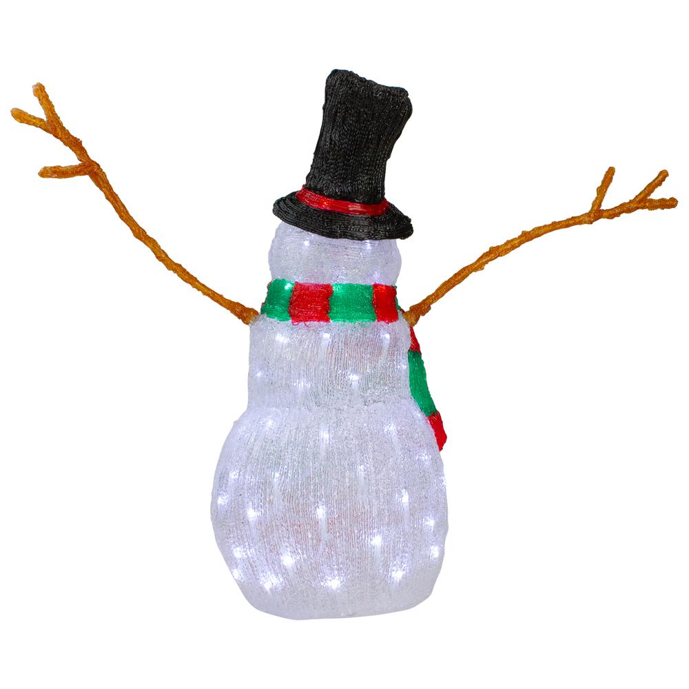 23" Lighted Commercial Grade Acrylic Snowman Christmas Display Decoration. Picture 5