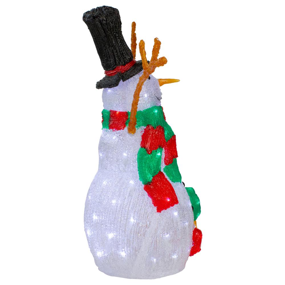 23" Lighted Commercial Grade Acrylic Snowman Christmas Display Decoration. Picture 3