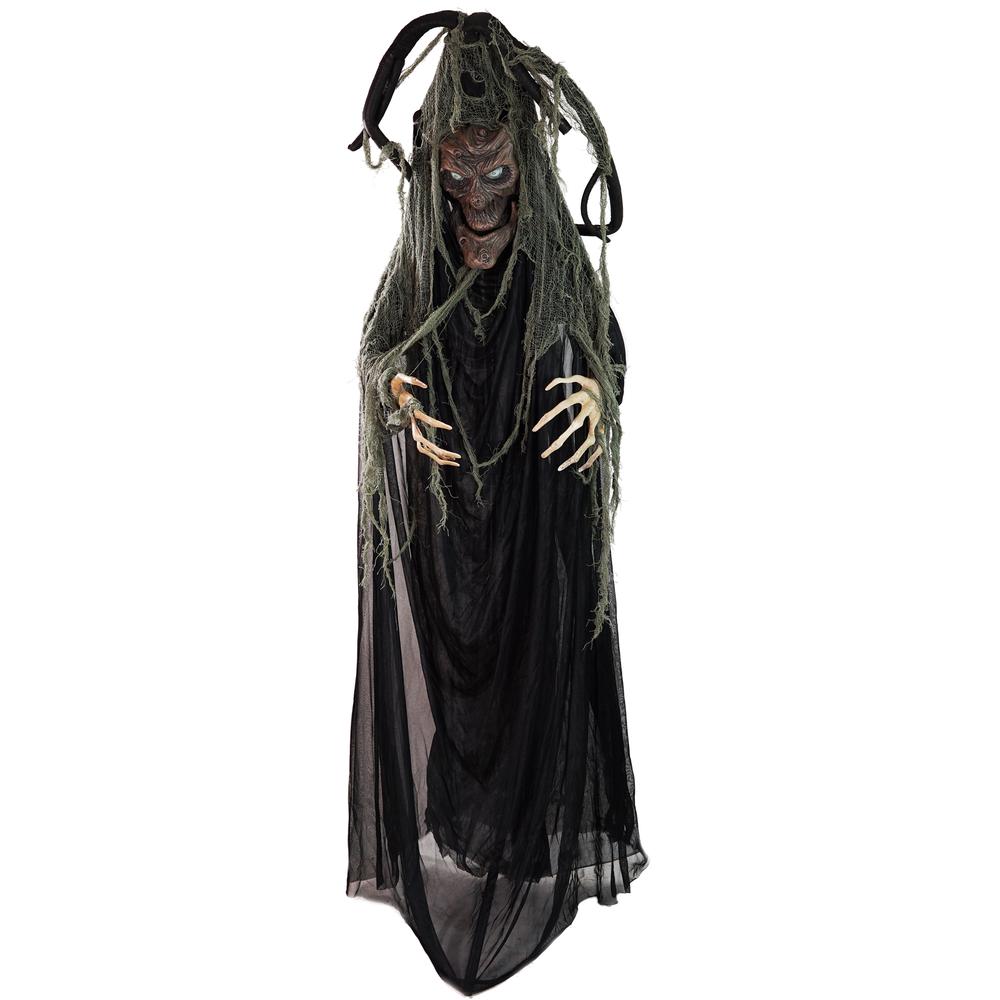 76" Black Touch Activated Lighted Tree Man Animated Halloween Decor with Sound. The main picture.