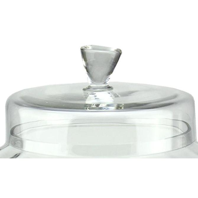 14.5" Clear Segmented Glass Container with Lid. Picture 2