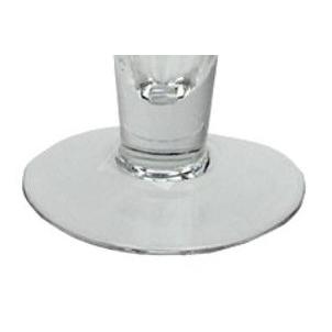 17.5" Transparent Swirled Glass Taper Candle Holder. Picture 2