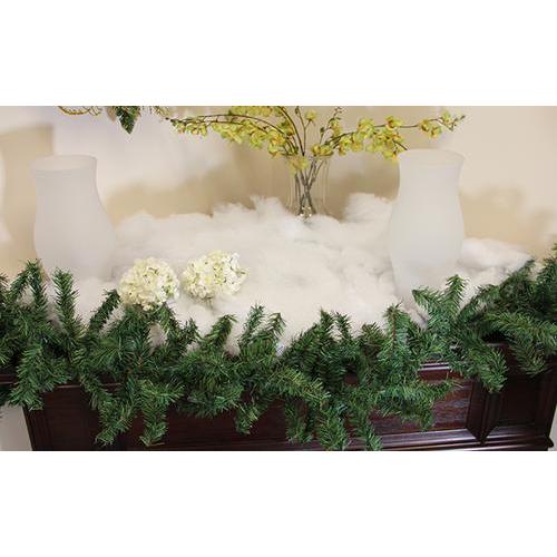 White Iridescent Soft Fluff Craft Pull Snow Christmas Decor. Picture 2