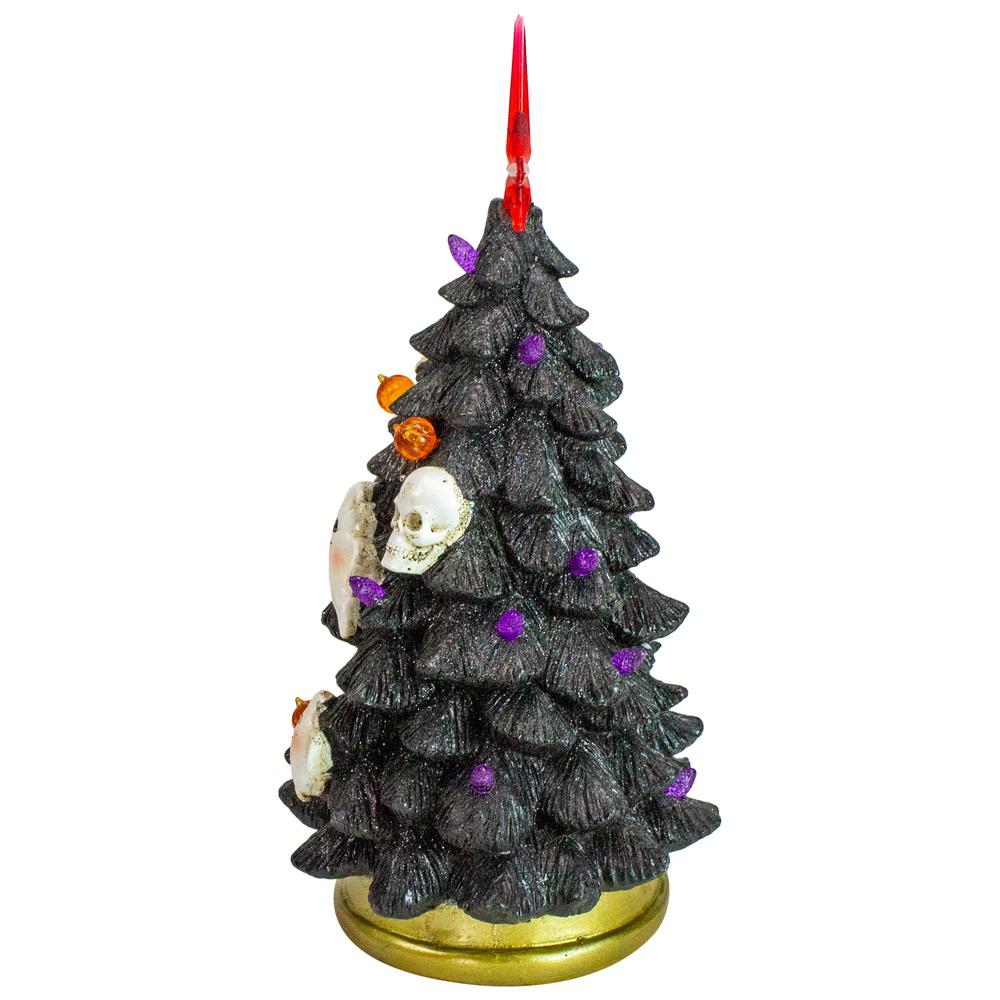 12" Black LED Lighted Skull and Ghost Halloween Tree. Picture 3