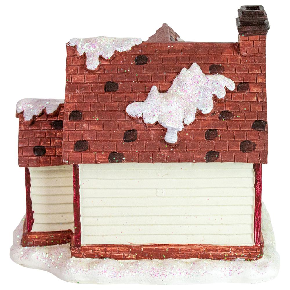 6.5" White LED Lighted Cottage House Christmas Village Decoration. Picture 7