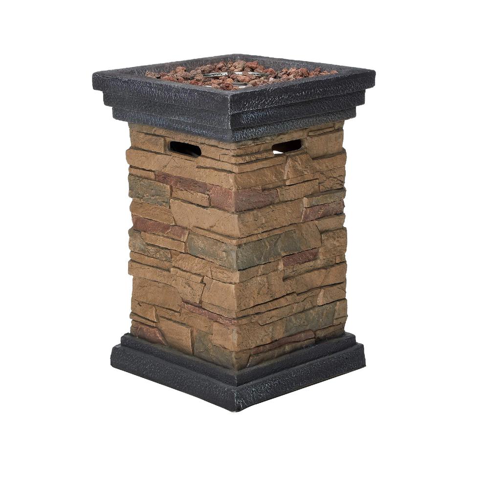 29.25" Classic Stone Column Style Gas Fire Pit. Picture 2