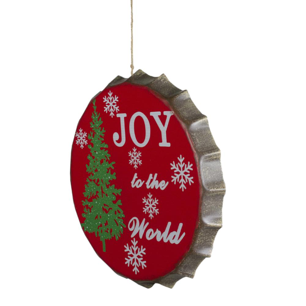 12" Red and Green Joy to the World Christmas Wall Decor. Picture 2
