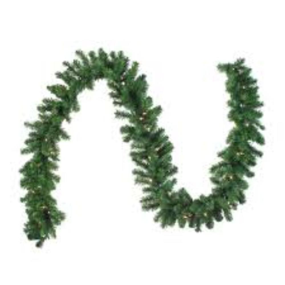 9' x 10" Pre-Lit LED Canadian Pine Artificial Christmas Garland - Multi Lights. Picture 4