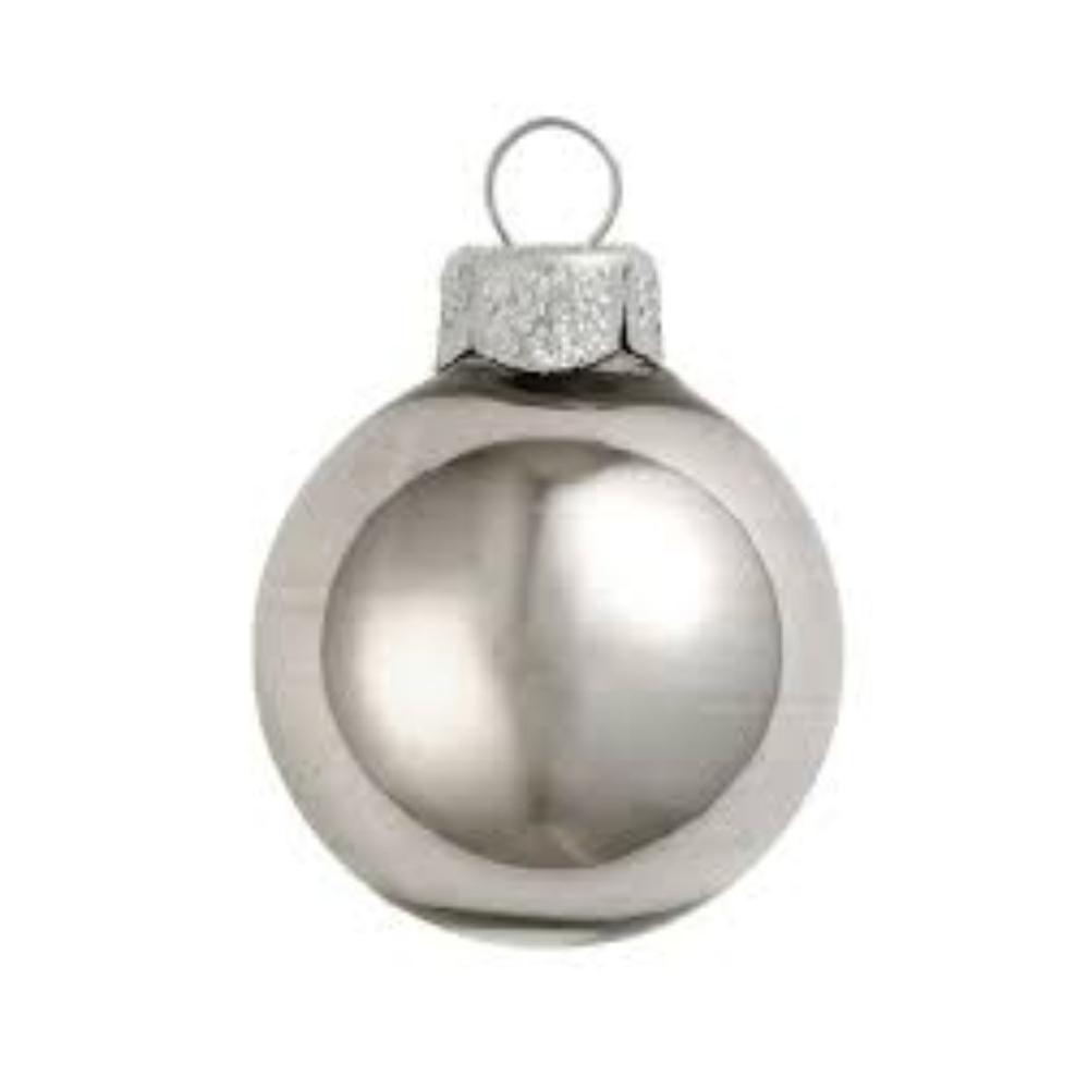 72ct Silver Shiny and Matte Christmas Glass Ball Ornaments 4" (100mm). Picture 4