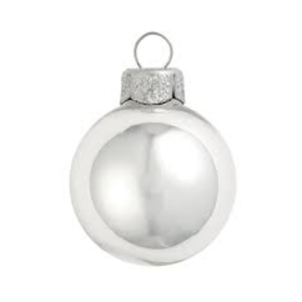 72ct Silver Shiny and Matte Christmas Glass Ball Ornaments 4" (100mm). Picture 5