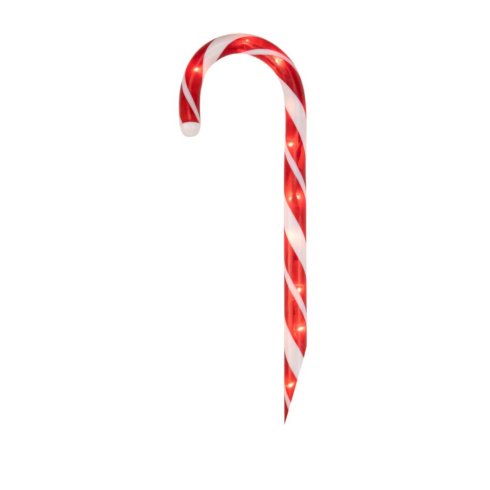Set of 10 Lighted Outdoor Candy Cane Christmas Pathway Markers 12". Picture 4