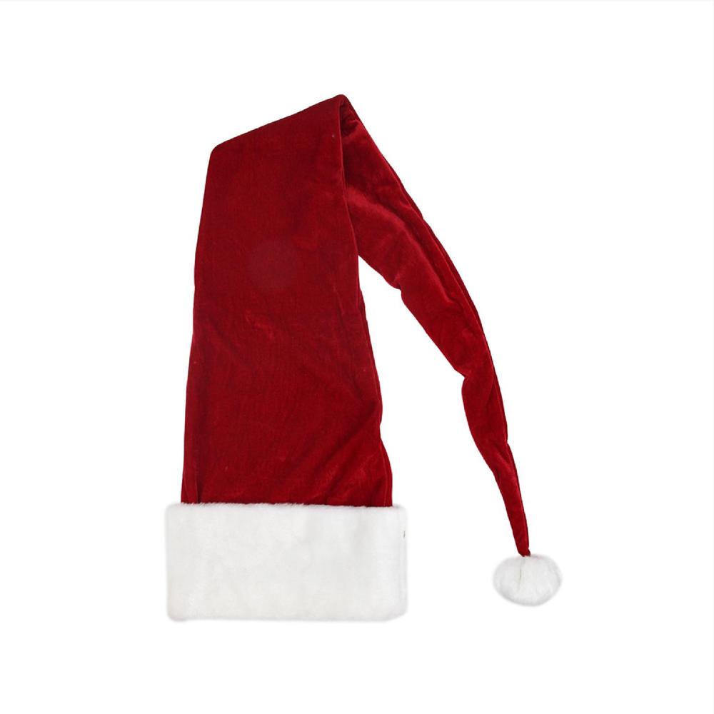 Red and White Santa Unisex Adult Christmas Hat Costume Accessory. Picture 2