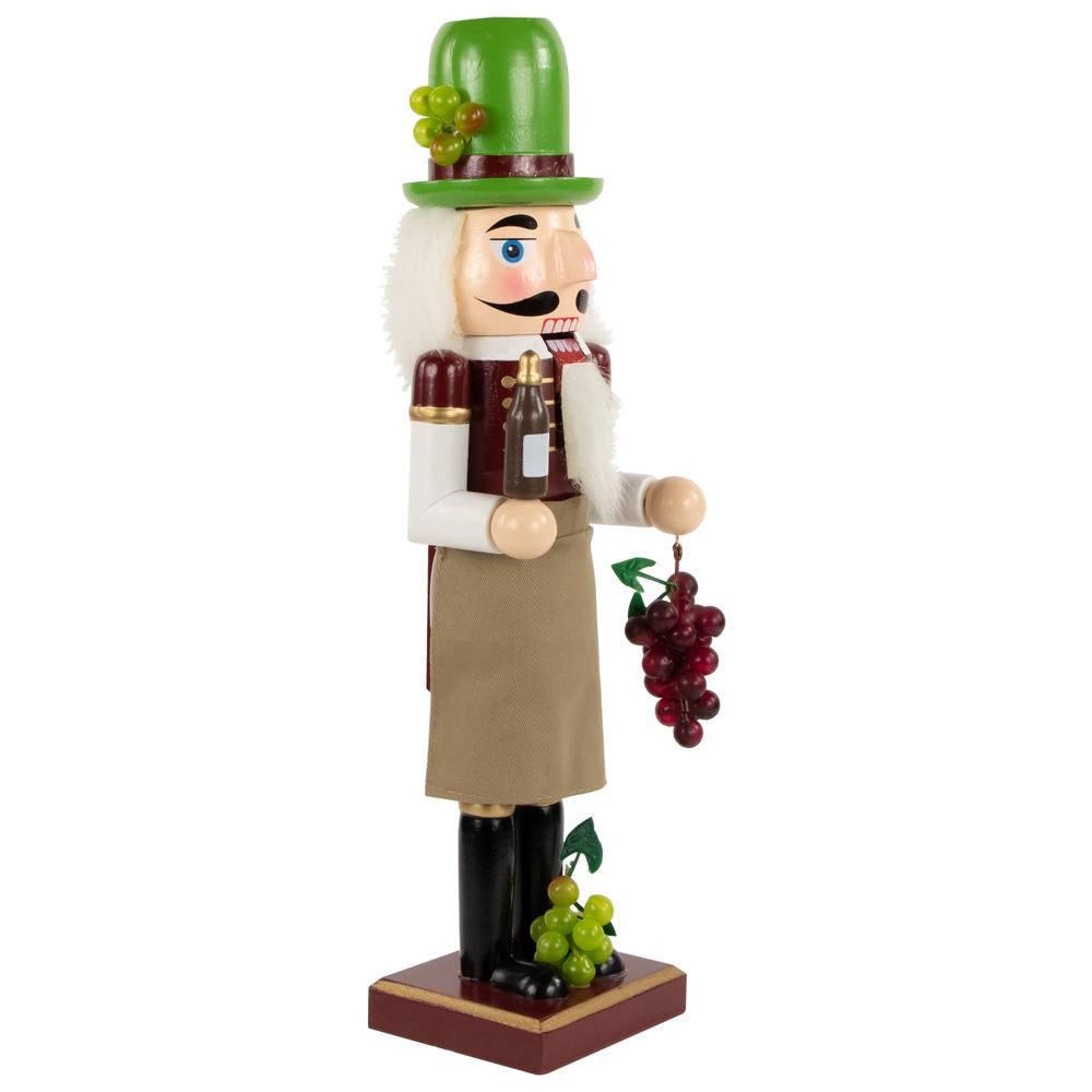 14" Green and Red Wine with Grapes Christmas Nutcracker. Picture 4