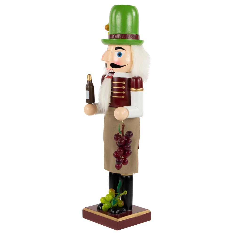 14" Green and Red Wine with Grapes Christmas Nutcracker. Picture 3