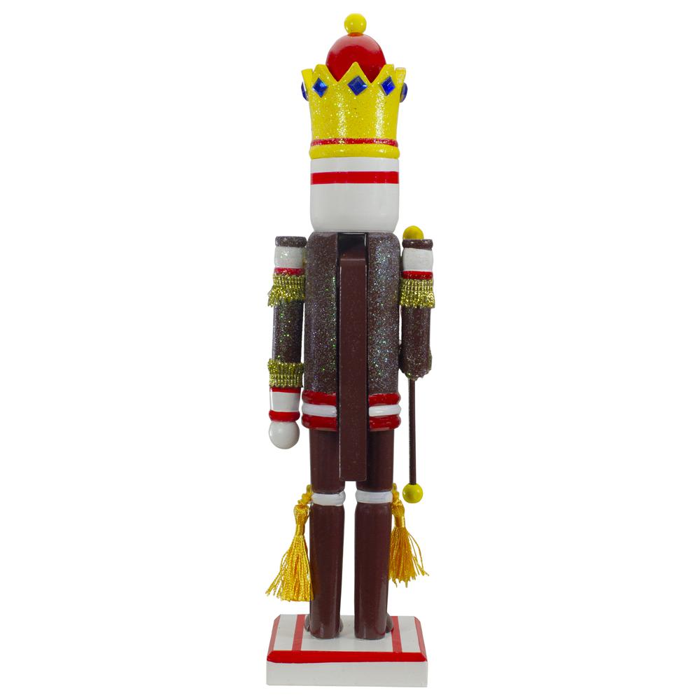 14" Tootsie Roll Wooden Christmas Nutcracker Figure with Scepter. Picture 4