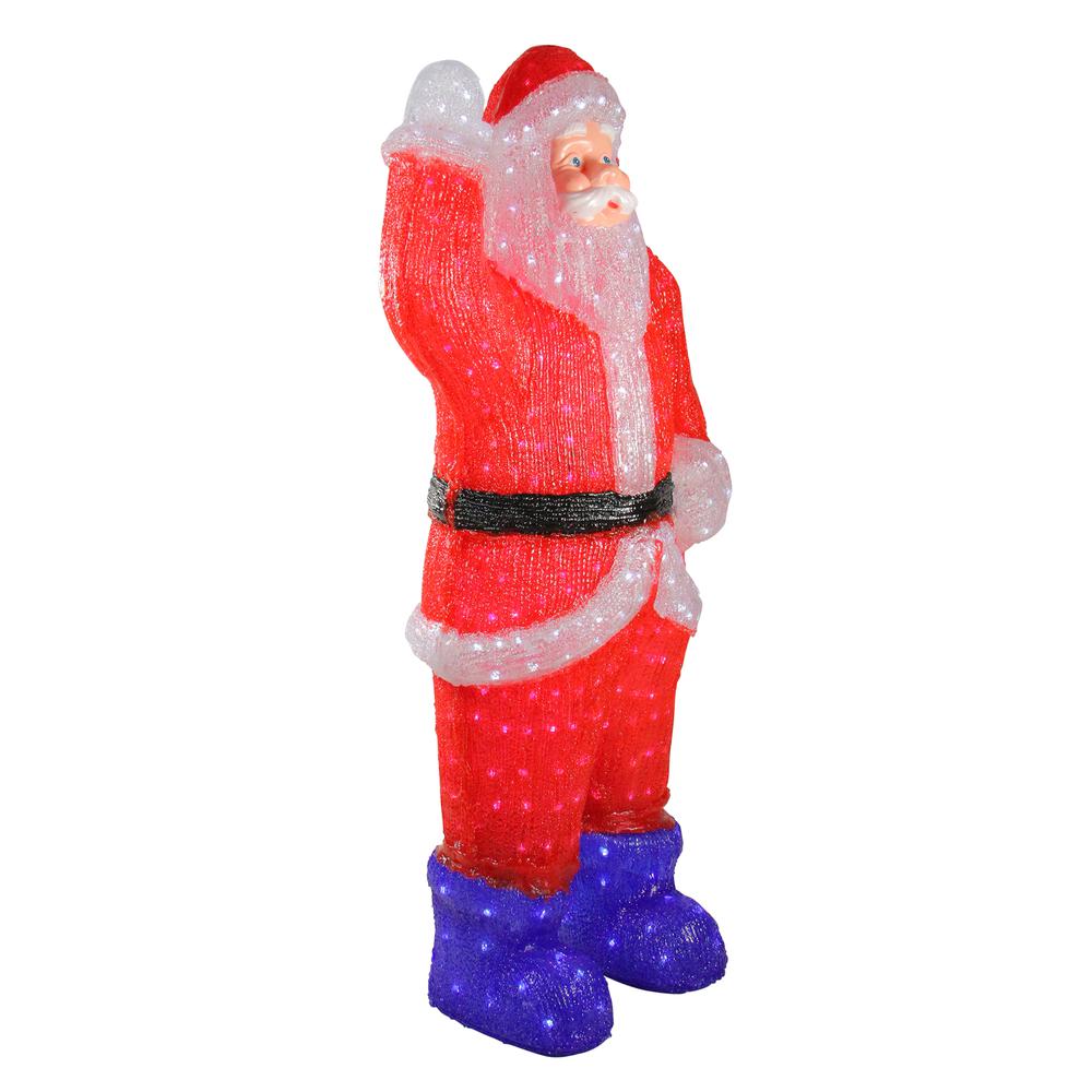 3.75' Red and Blue Lighted Commercial Grade Santa Claus Outdoor Christmas Decor. Picture 2