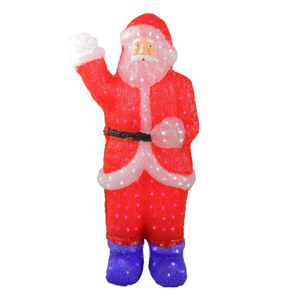 3' Red Lighted Commercial Grade Santa Claus Christmas Display Decoration. Picture 1