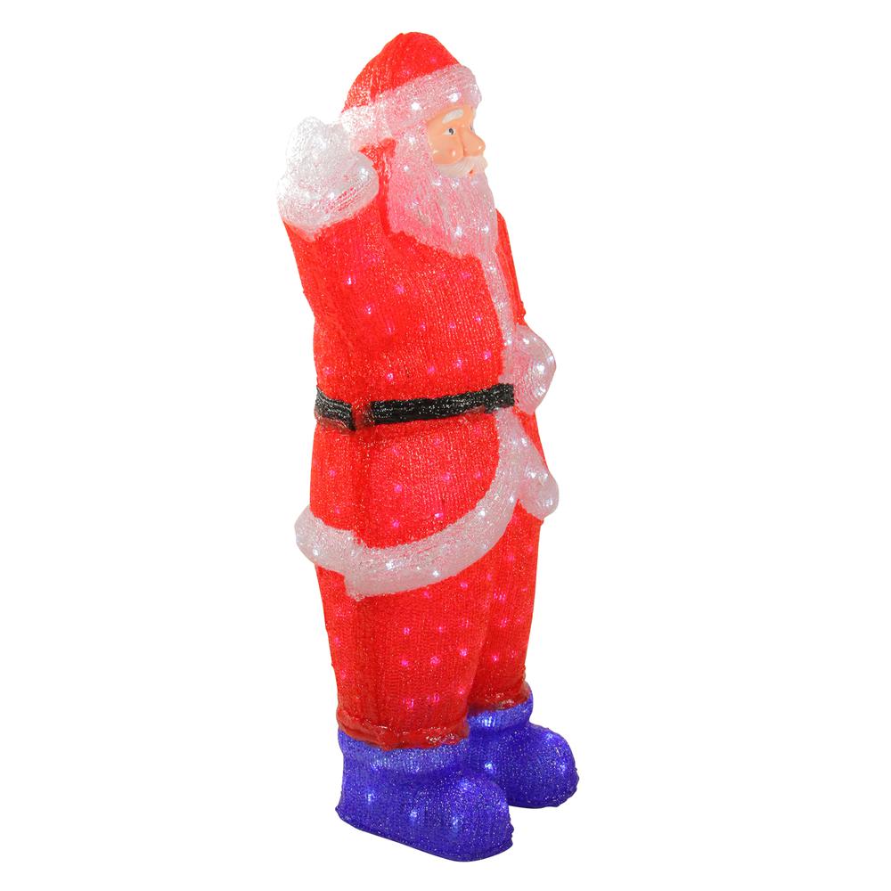 3' Red Lighted Commercial Grade Santa Claus Christmas Display Decoration. Picture 2