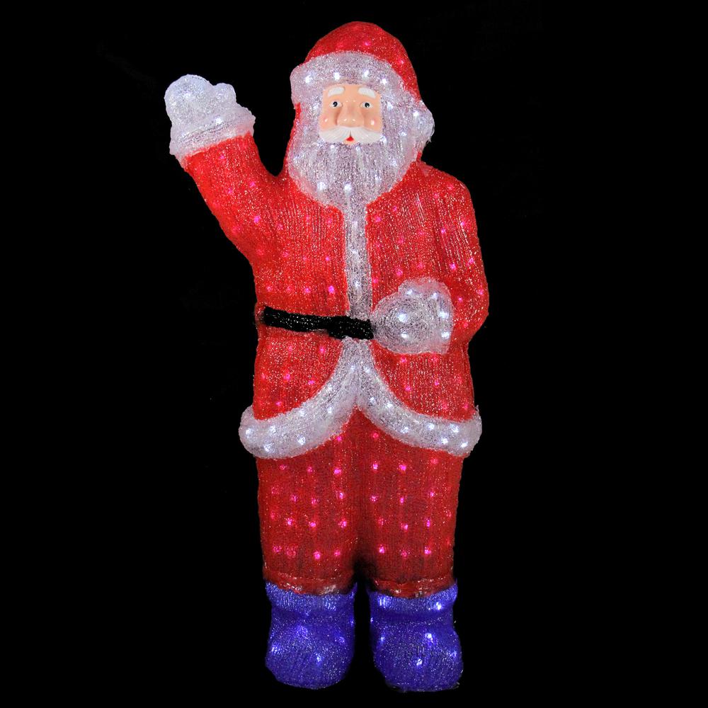 3' Red Lighted Commercial Grade Santa Claus Christmas Display Decoration. Picture 3
