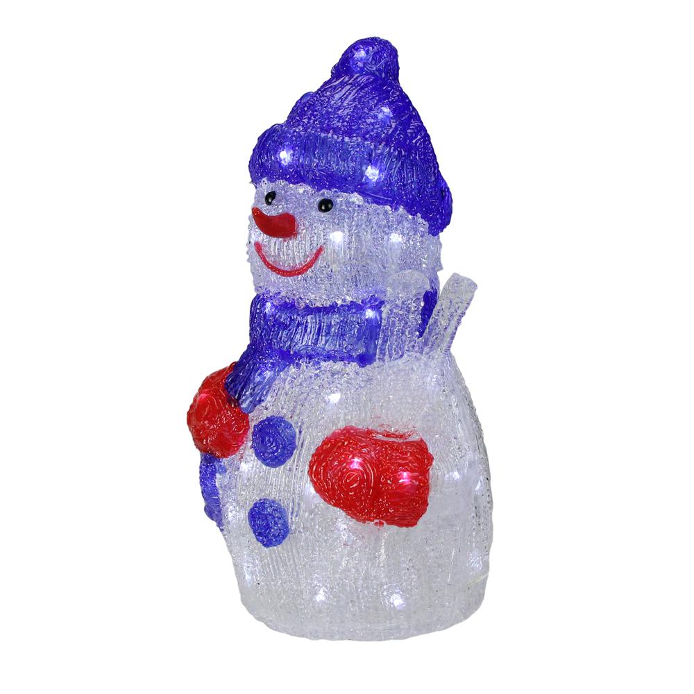 15" Lighted Commercial Grade Acrylic Snowman Christmas Display Decoration. Picture 2