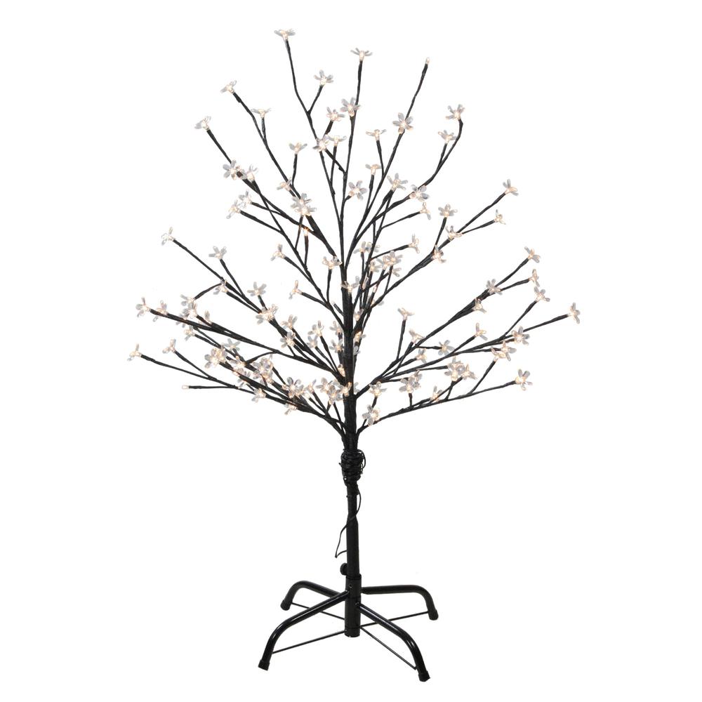 4' LED Lighted Cherry Blossom Flower Tree - Warm White Lights. Picture 3