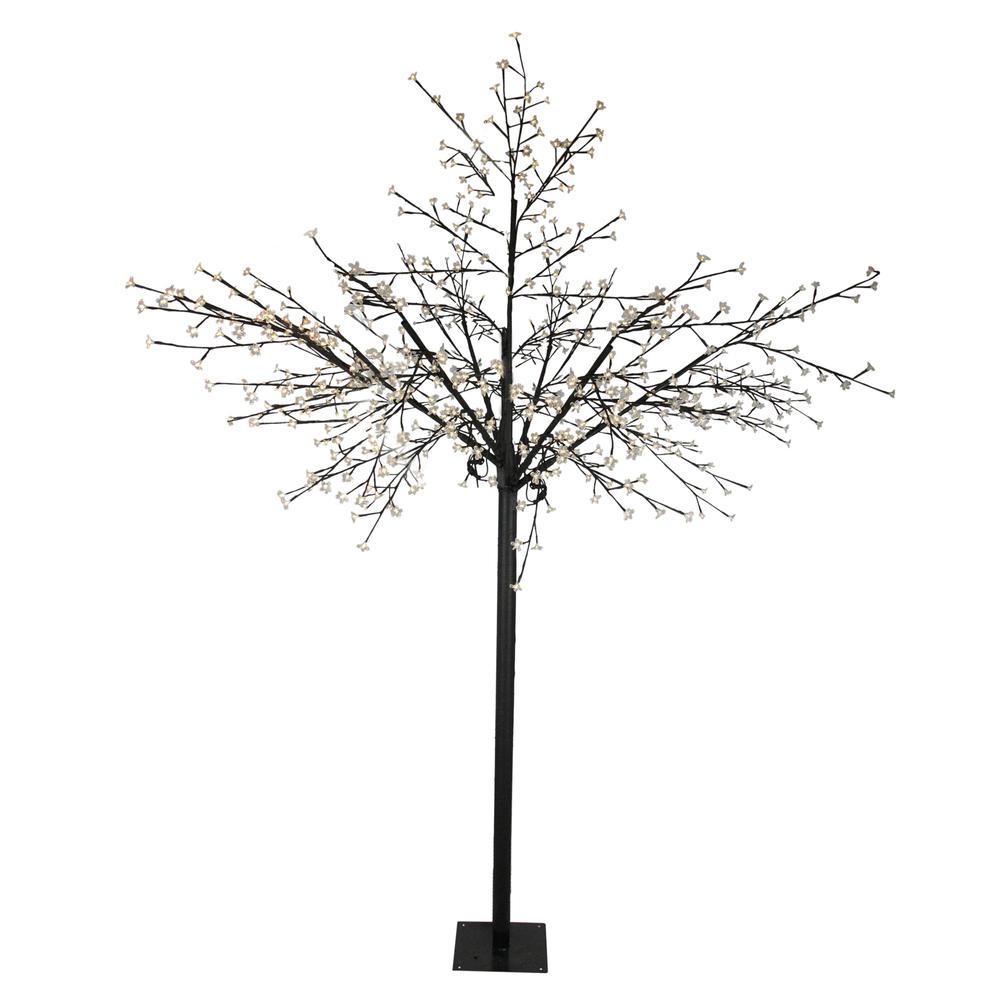 8' Multi-Function LED Lighted Cherry Blossom Flower Tree - Warm White Lights. Picture 1