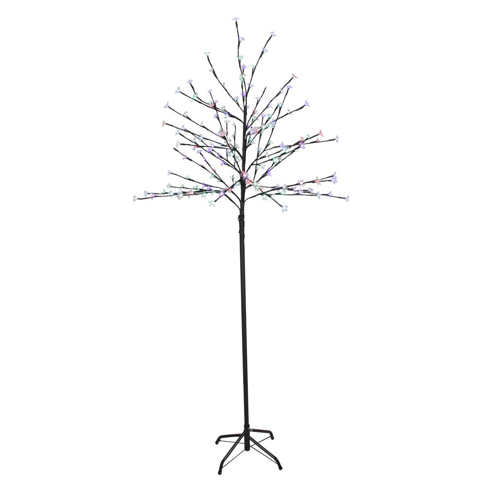 6' LED Lighted Cherry Blossom Flower Tree - Color Changing Lights. Picture 3