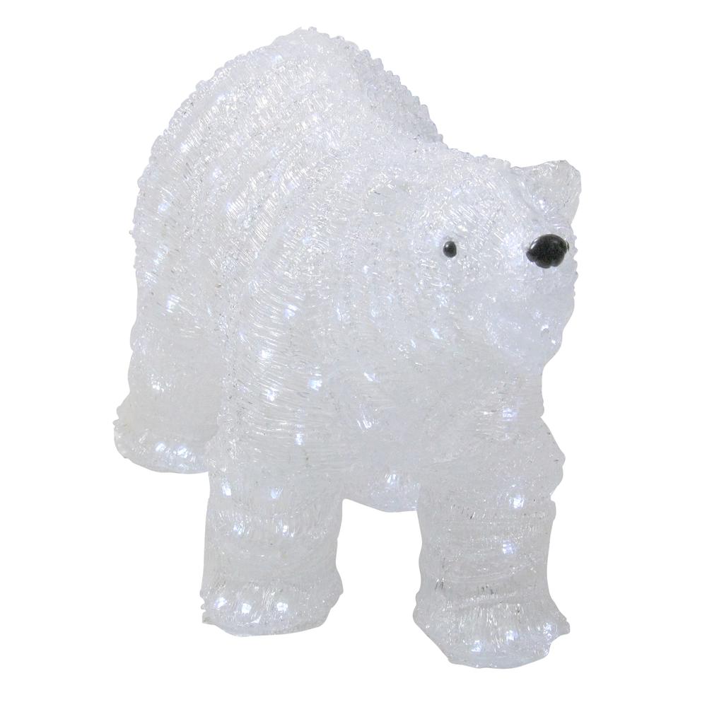28" Lighted Commercial Grade Acrylic Polar Bear Christmas Display Decoration. Picture 2