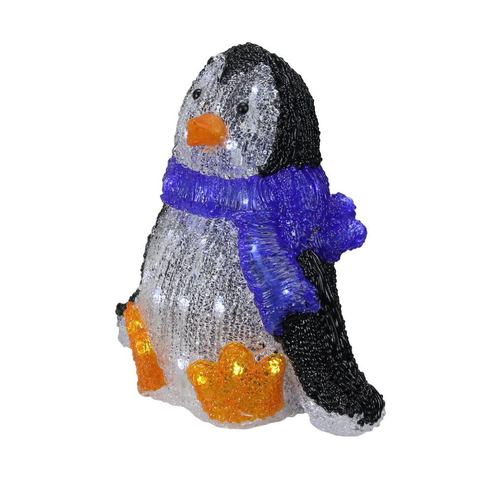 11.5" Lighted Commercial Grade Acrylic Baby Penguin Christmas Display Decoration. Picture 2