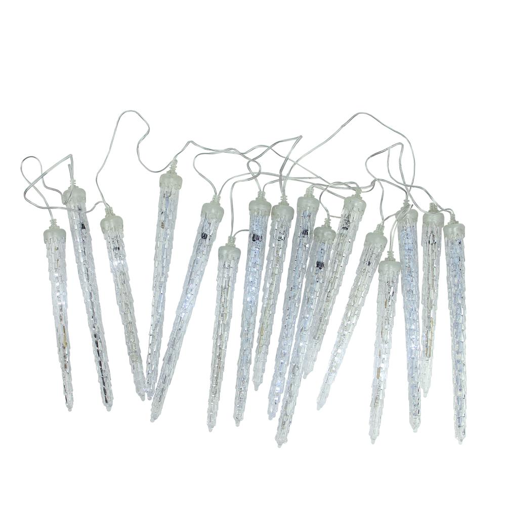 16ct Transparent Dripping Icicles Snowfall Christmas Light Tubes - 14.25 ft Clear Wire. The main picture.