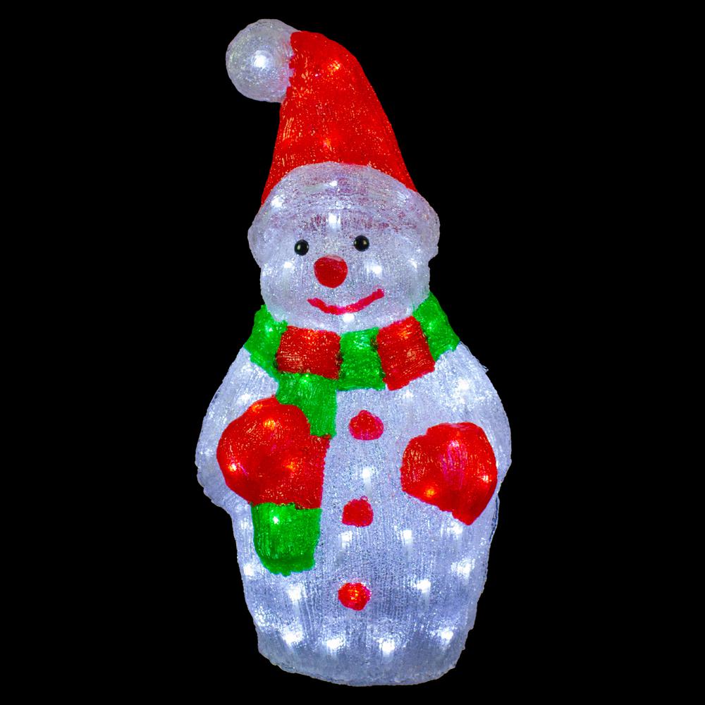 25" Lighted Commercial Grade Acrylic Christmas Snowman Display Decoration. Picture 2