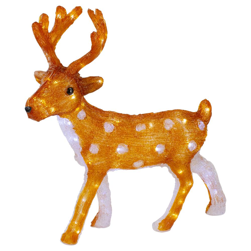 24" Lighted Commercial Grade Acrylic Reindeer with Antlers Christmas Display Decoration. Picture 1