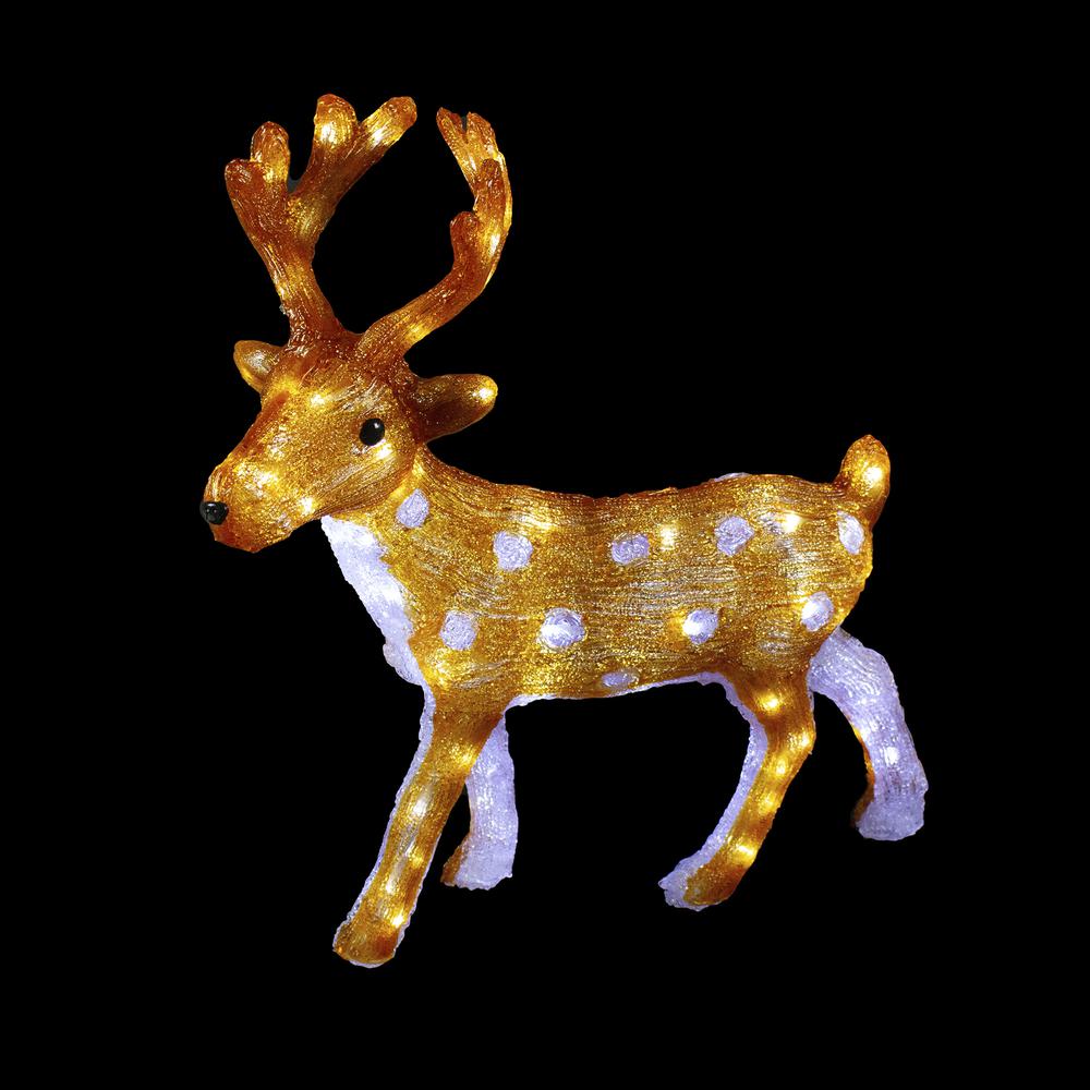 24" Lighted Commercial Grade Acrylic Reindeer with Antlers Christmas Display Decoration. Picture 2