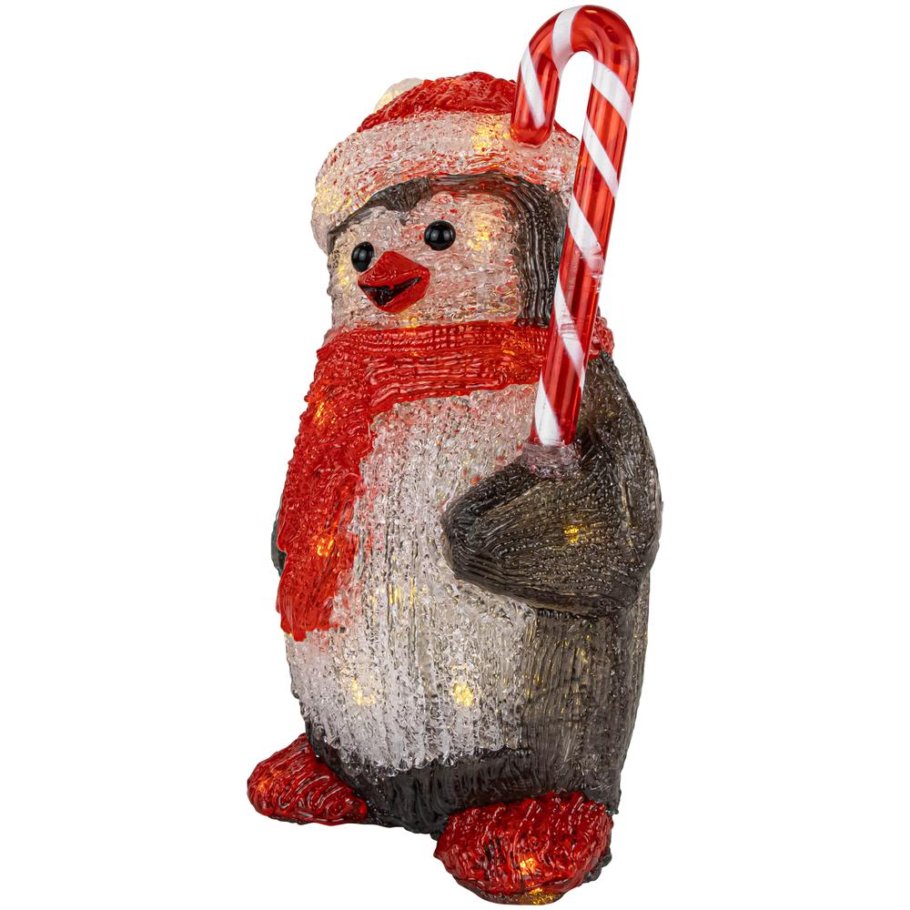 12" LED Lighted Grade Acrylic Santa Penguin Outdoor Christmas Decoration. Picture 4