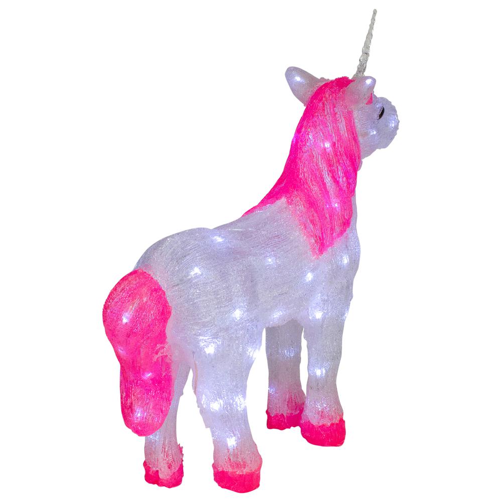 23" Lighted Commercial Grade Acrylic Unicorn Christmas Display Decoration. Picture 5